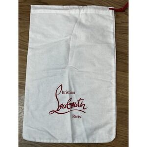 Authentic Christian Louboutin White Shoe Handbag Dust Bag 14" X 9.5"